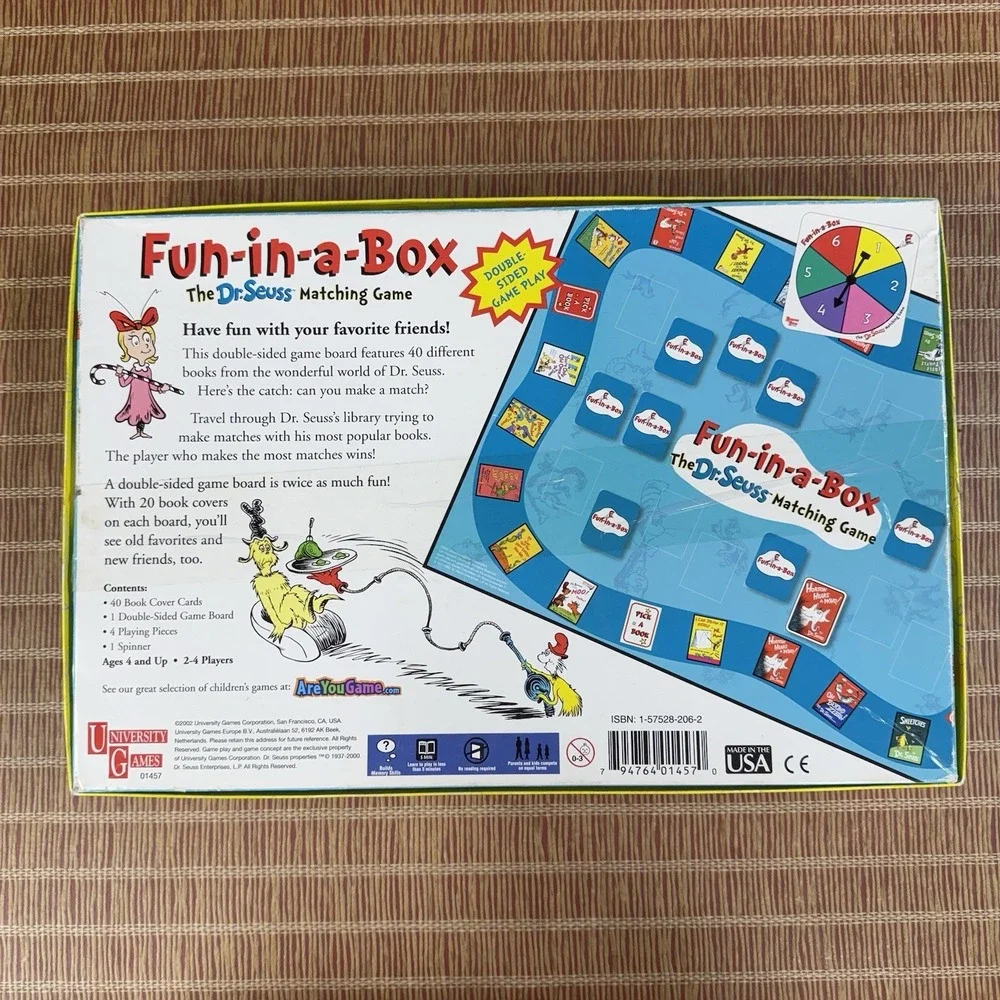 Fun-in-a-Box The Dr. Seuss Matching Game 2002 *COMPLETE*